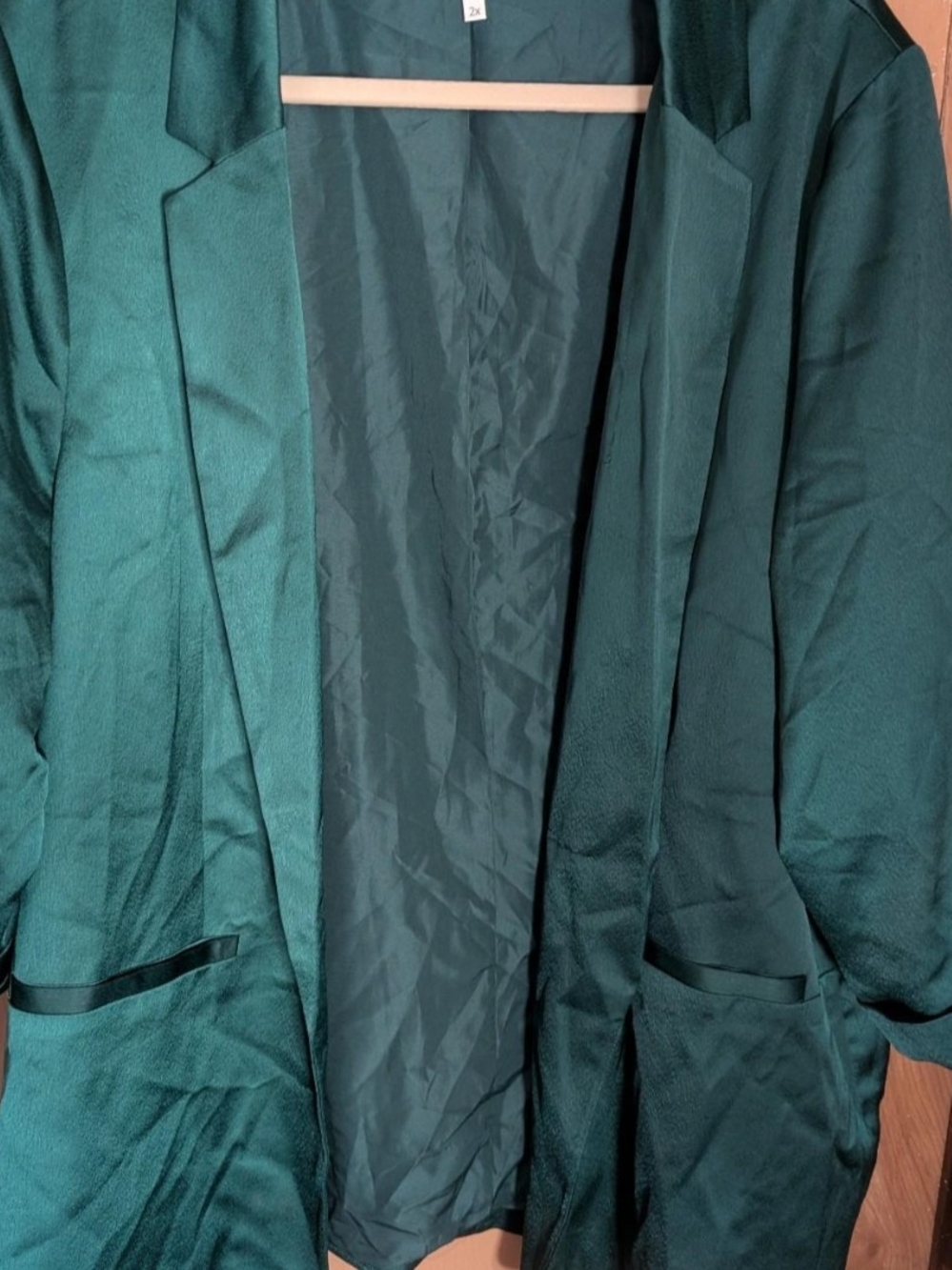 Maurices Green Open Blazer Jacket Sz XXL